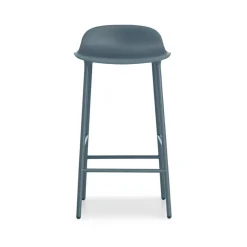 Form Barstol Stålben, 65cm, Blå