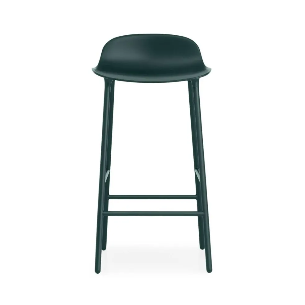 Form Barstol Stålben, 75cm, Grön