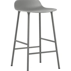 Form Barstol Stålben, 75cm, Grå