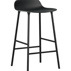 Form Barstol Stålben, 65cm, Svart