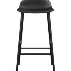 Form Barstol Stålben, 65cm, Svart