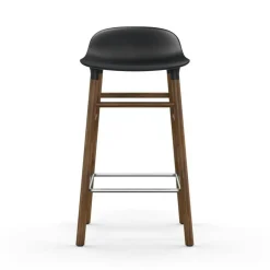 Form Barstol Valnötsben, 65cm, Svart