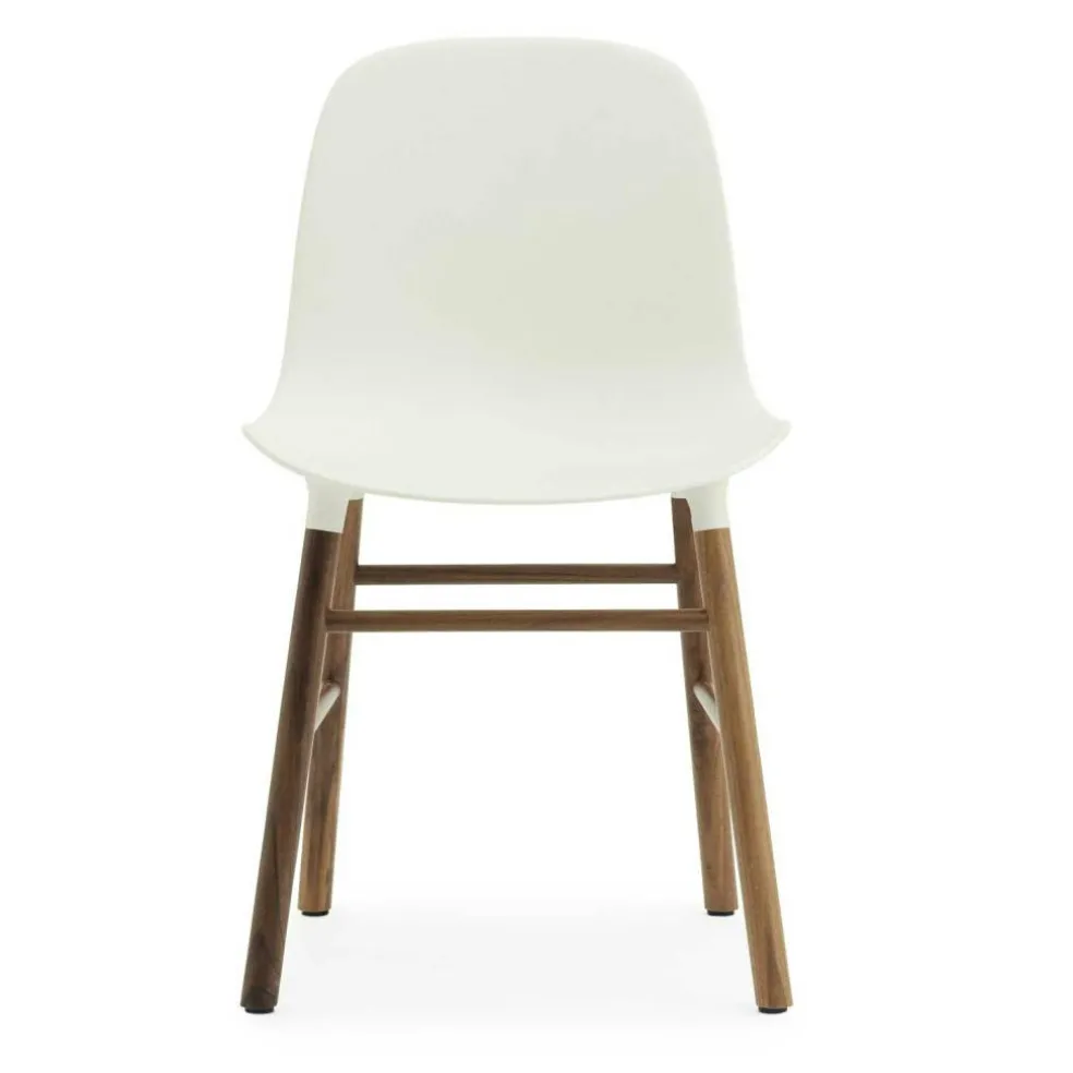 Form Chair Valnötsben, Vit