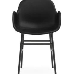 Form Karmstol, Ultra Leather 41599 / Svart Stål