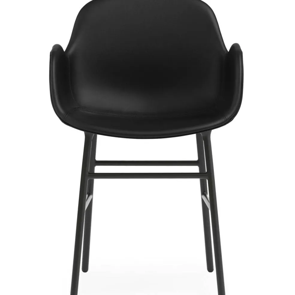 Form Karmstol, Ultra Leather 41599 / Svart Stål