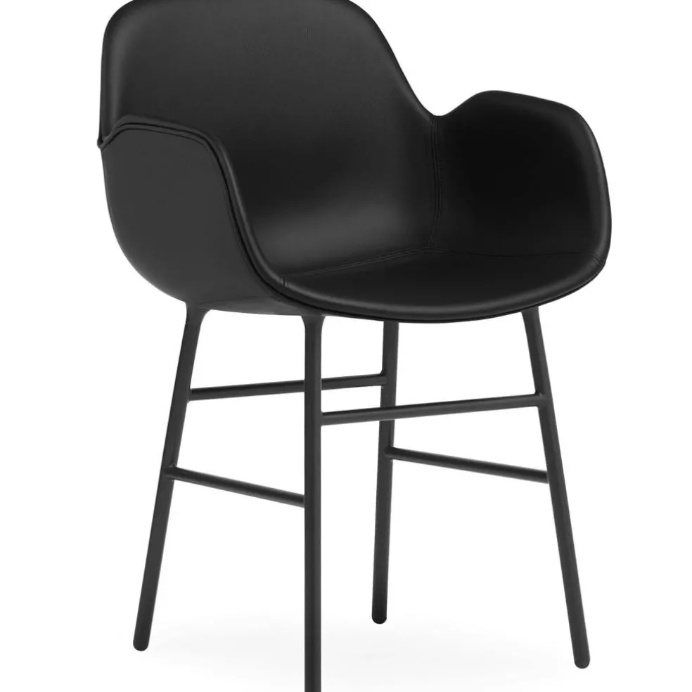 Form Karmstol, Ultra Leather 41599 / Svart Stål