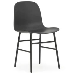 Form Stol Stålben, Svart