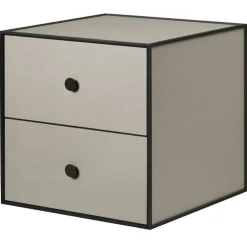 Frame 35 Sängbord Med 2 Lådor, Sand