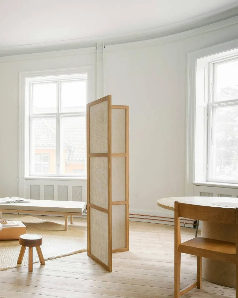 Frame Rumsavdelare Naturlig Ek / Linne, 3 Paneler