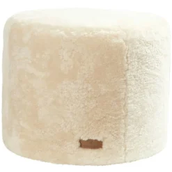 Frida Fårskinnspuff, Creme