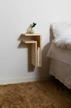 F-Shelf Vägghylla Vänster, Furu