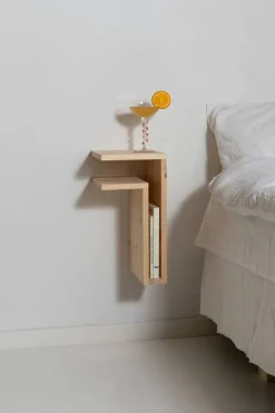 F-Shelf Vägghylla Vänster, Furu