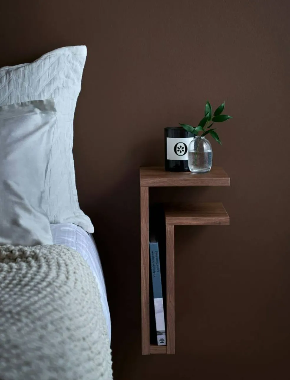 F-Shelf Vägghylla Höger, Valnöt