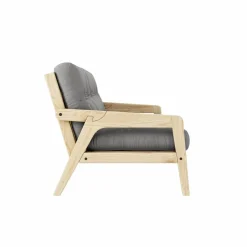 Grab Bäddsoffa Med Madrass, Klarlackad / Grå