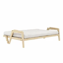 Grab Bäddsoffa Med Madrass, Klarlackad / Natural