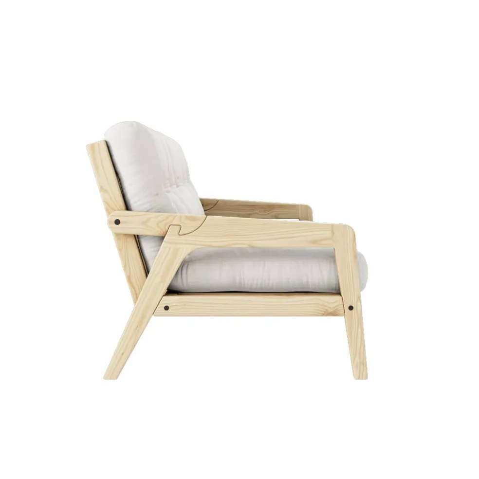 Grab Bäddsoffa Med Madrass, Klarlackad / Natural