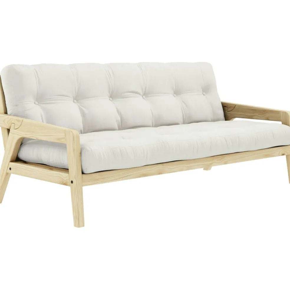 Grab Bäddsoffa Med Madrass, Klarlackad / Natural
