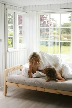 Grab Bäddsoffa Med Madrass, Klarlackad / Olive Green