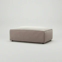 Grand Fotpall Sammet, Dusk Beige