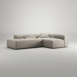 Grand Loungesoffa 3-Sits öppet avslut Vänster Minetyg, Sandshell Beige