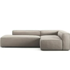 Grand Loungesoffa 3-Sits öppet avslut Vänster Minetyg, Sandshell Beige