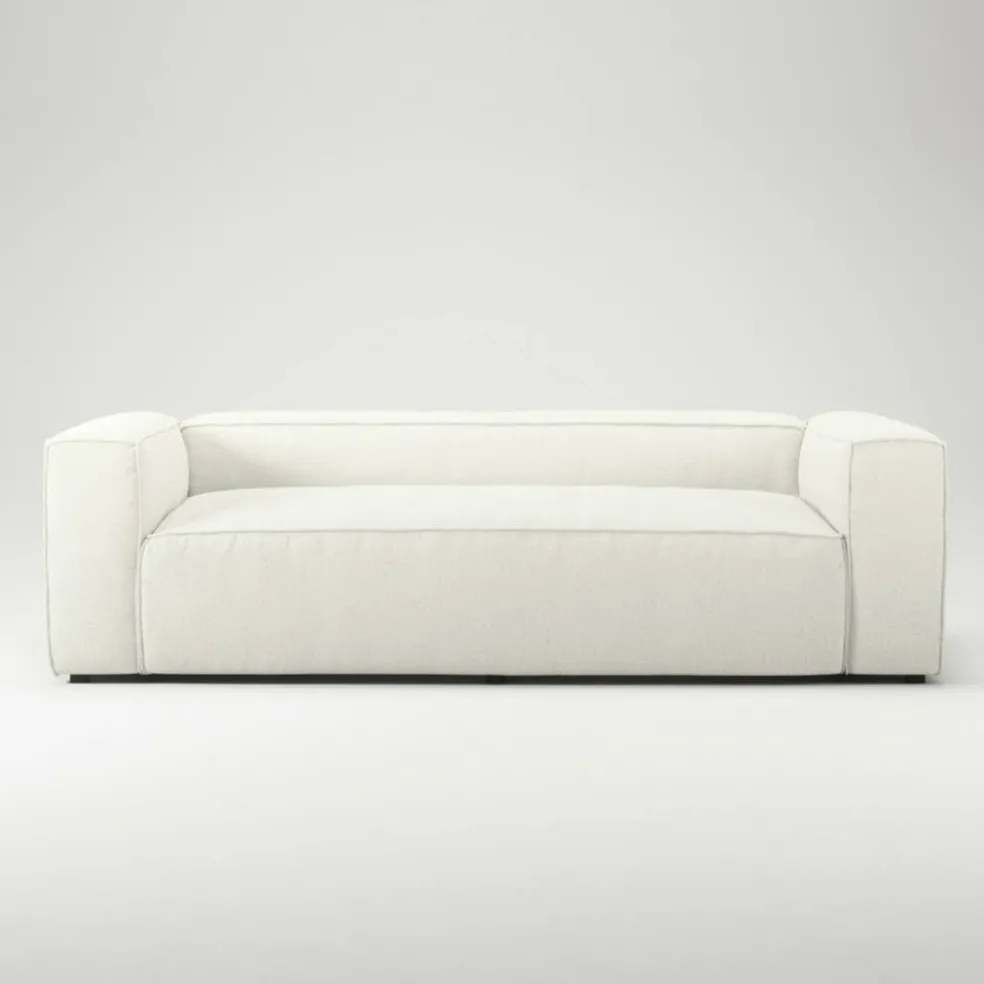 Grand 2-Sitssoffa Bouclétyg, Steam White
