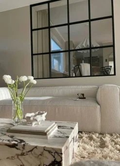 Grand 2-Sitssoffa Bouclétyg, Steam White