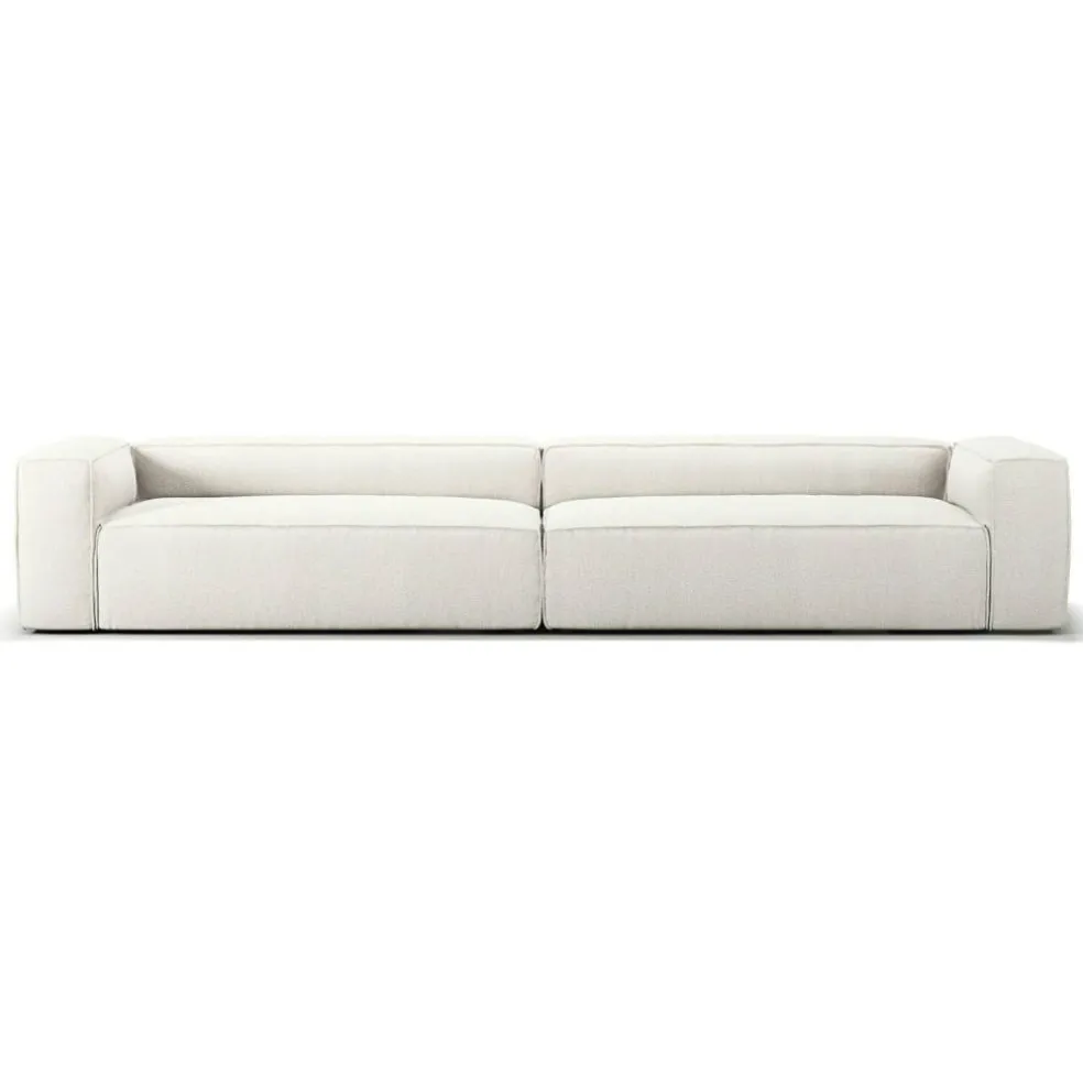 Grand 6-Sitssoffa Bouclétyg, Steam White