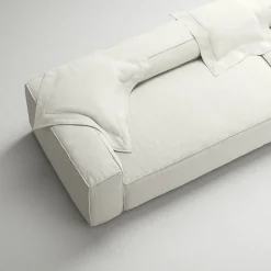 Grand 6-Sitssoffa Bouclétyg, Steam White