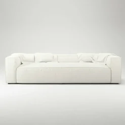 Grand 3-Sitssoffa Bouclétyg, Steam White