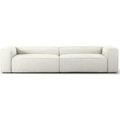 Grand 4-Sitssoffa Bouclétyg, Steam White