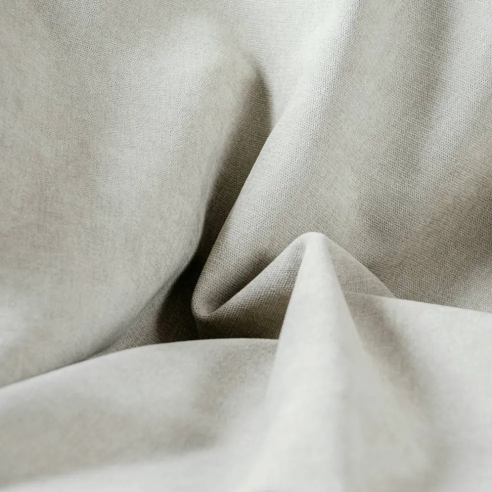 Grand 4-Sitssoffa Divan Höger öppet avslut Med Fotpall Minetyg, Moon White
