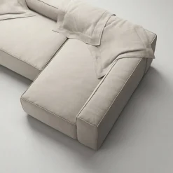 Grand 3-Sitssoffa Divan Höger Minetyg, Sandshell Beige