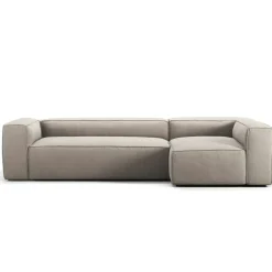 Grand 4-Sitssoffa Divan Höger Minetyg, Sandshell Beige