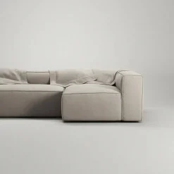Grand 4-Sitssoffa Divan Höger Minetyg, Sandshell Beige