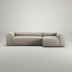 Grand 4-Sitssoffa Divan Höger Minetyg, Sandshell Beige