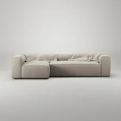 Grand 4-Sitssoffa Divan Vänster Minetyg, Sandshell Beige