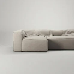 Grand 4-Sitssoffa Divan Vänster Minetyg, Sandshell Beige