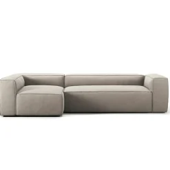 Grand 4-Sitssoffa Divan Vänster Minetyg, Sandshell Beige