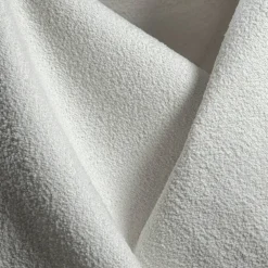 Grand 3-Sitssoffa Divan Vänster Bouclétyg, Steam White