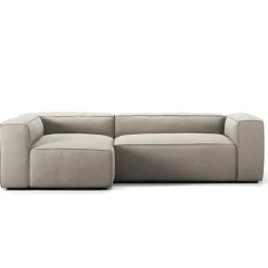Grand 3-Sitssoffa Divan Vänster Minetyg, Sandshell Beige