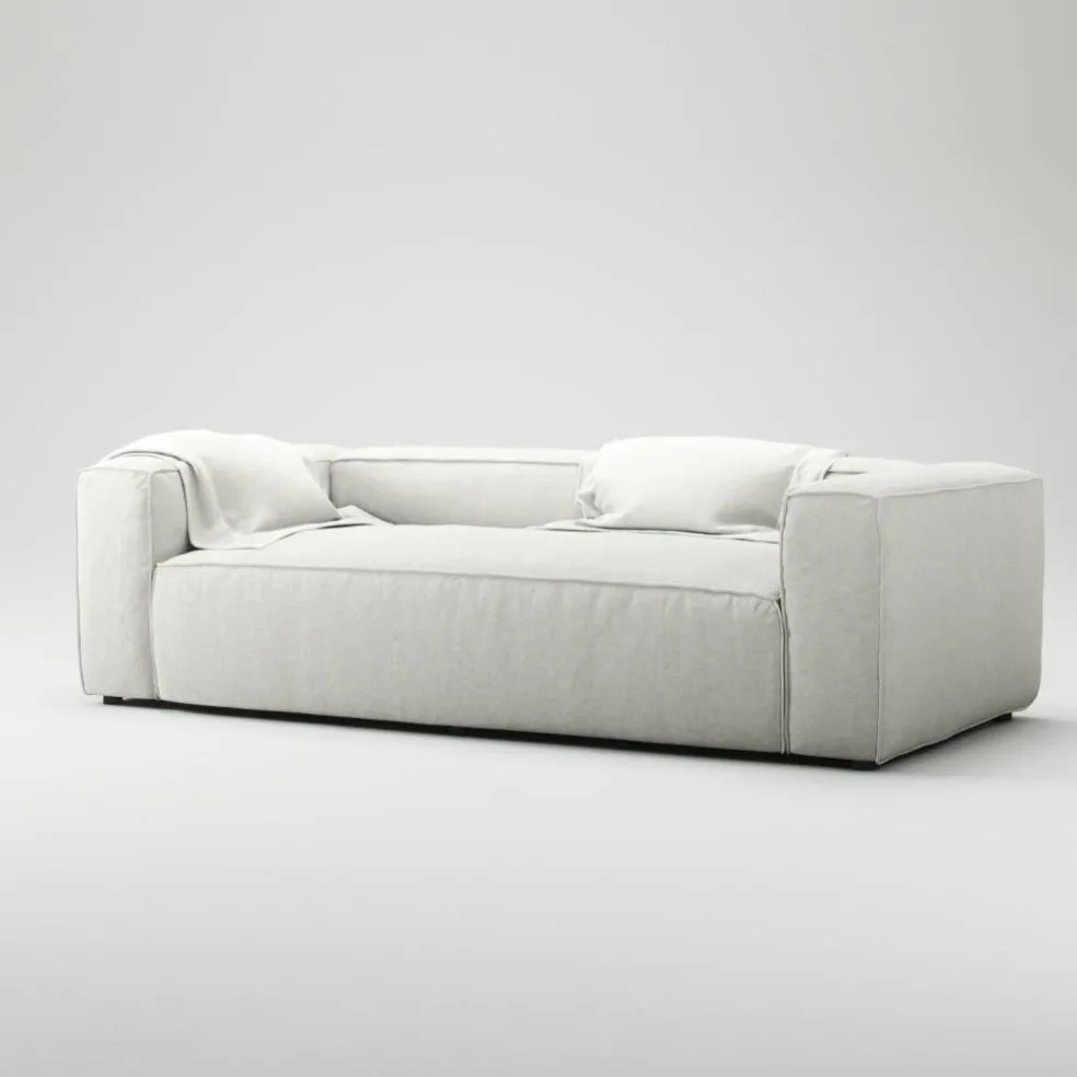 Grand 2-Sitssoffa Minetyg, Moon White