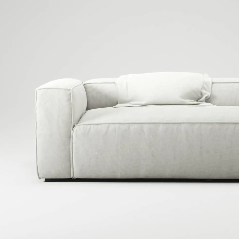 Grand 2-Sitssoffa Minetyg, Moon White