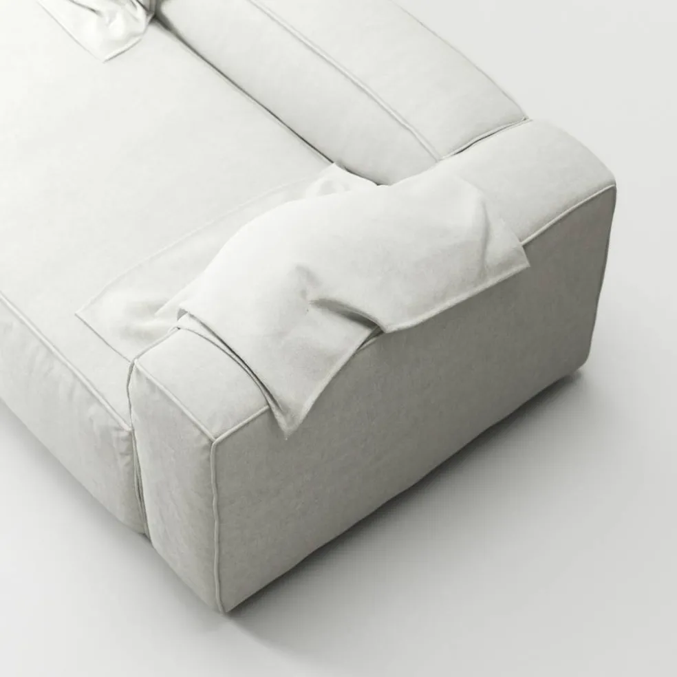 Grand 2-Sitssoffa Minetyg, Moon White