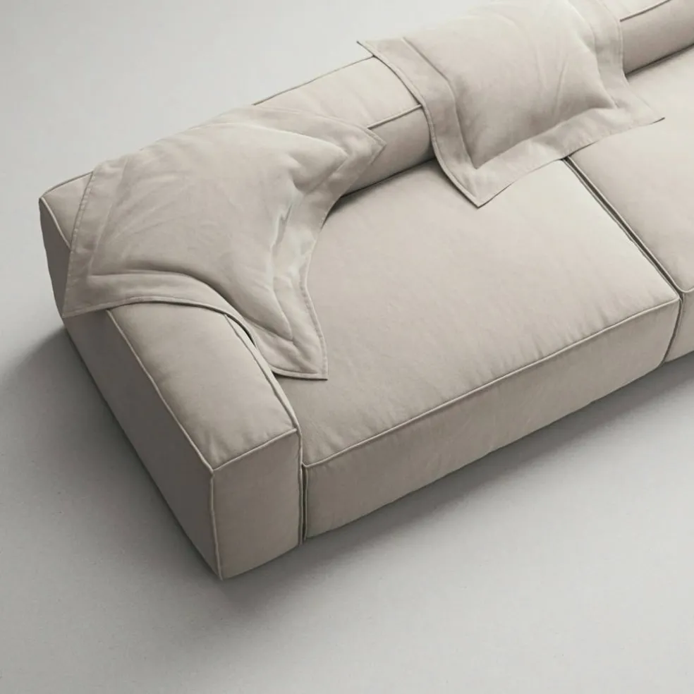 Grand 4-Sitssoffa Minetyg, Sandshell Beige