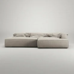 Grand 2,5-Sitssoffa öppet avslut Vänster Minetyg, Sandshell Beige