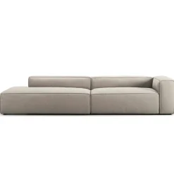 Grand 3-Sitssoffa öppet avslut Vänster Minetyg, Sandshell Beige