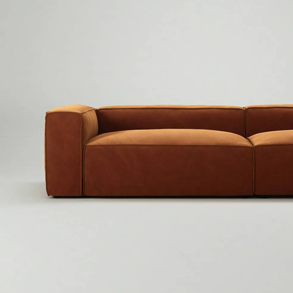 Grand 4-Sitssoffa Sammet, Copper Glow