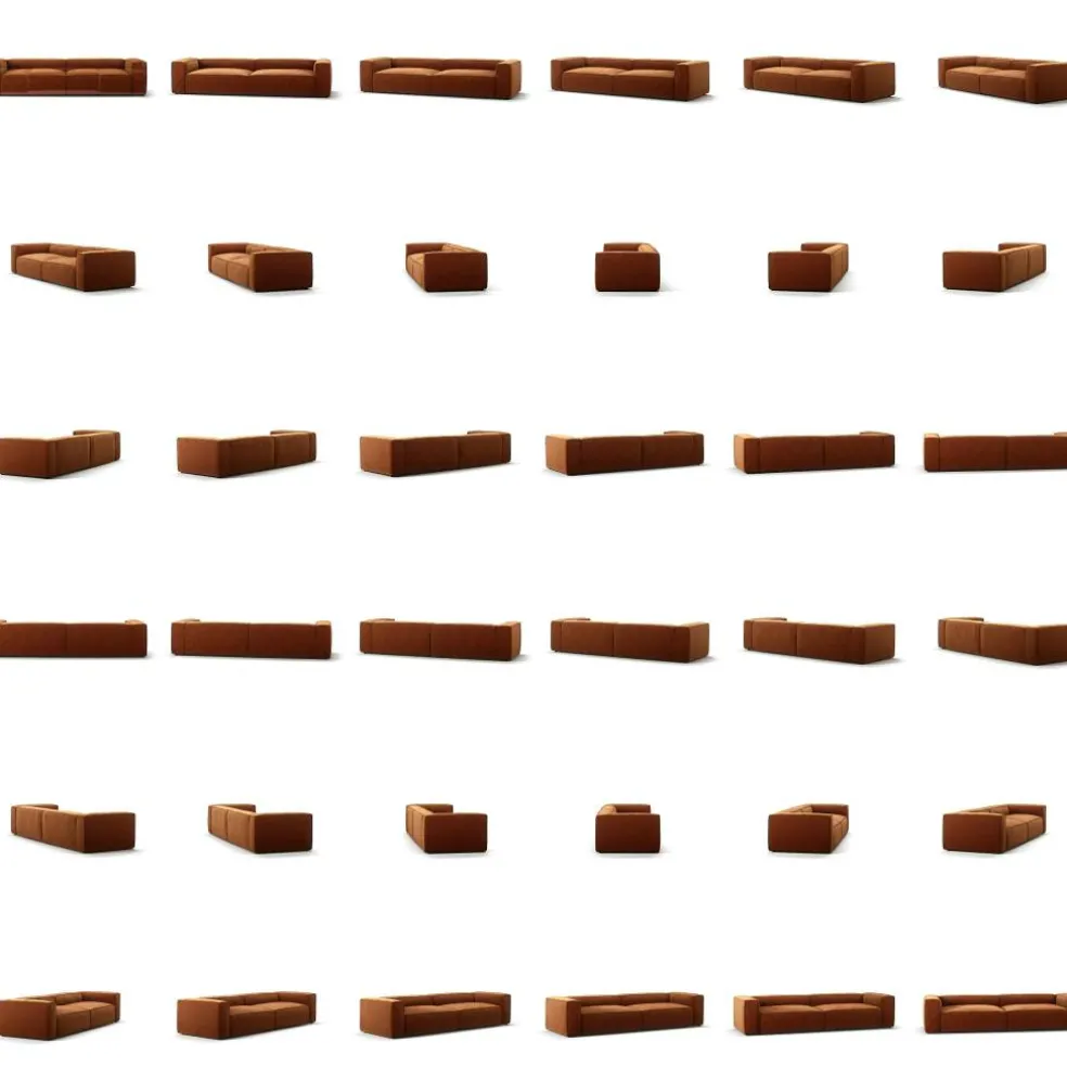 Grand 4-Sitssoffa Sammet, Copper Glow
