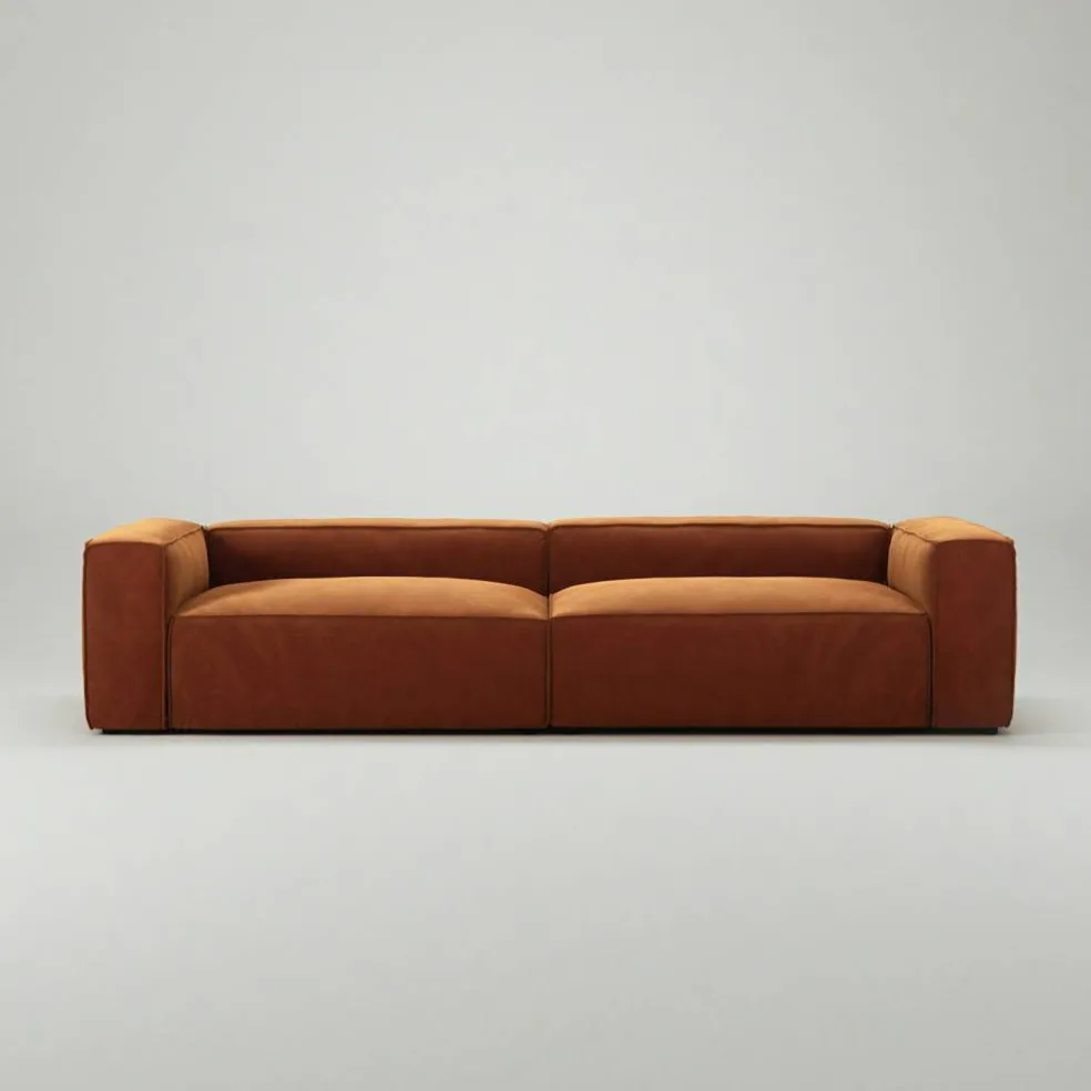 Grand 4-Sitssoffa Sammet, Copper Glow
